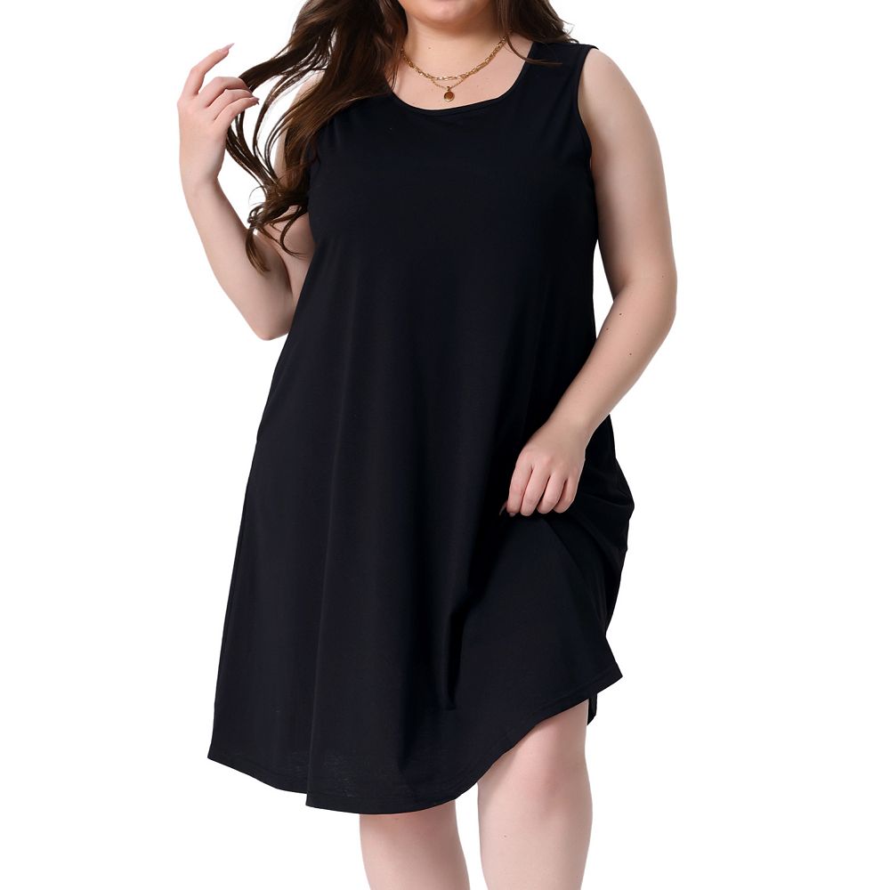 black plus size boho dress Cold Shoulder Plus Size Black Dress