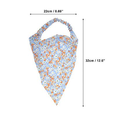 Cherry Blossom Headwrap for Women Blue Orange 1 Pc