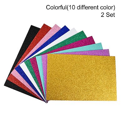 Colorful EVA Foam Sheets 7.8 x 11.8 Inch 2mm Thickness for Crafts DIY, 2 Set