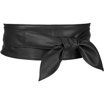 Women's Plus Size Obi Belts Bow Self-Tie Wrap Around Wide Sash Waistband Belt for Dresses