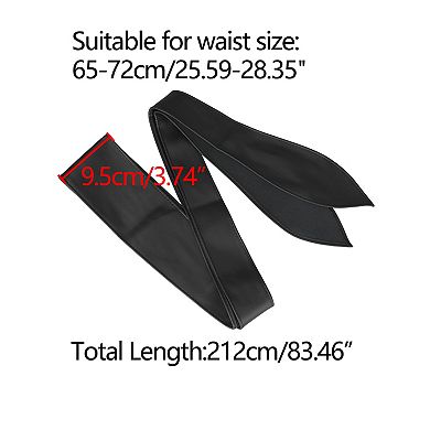 Women's Plus Size Obi Belts Bow Self-Tie Wrap Around Wide Sash Waistband Belt for Dresses