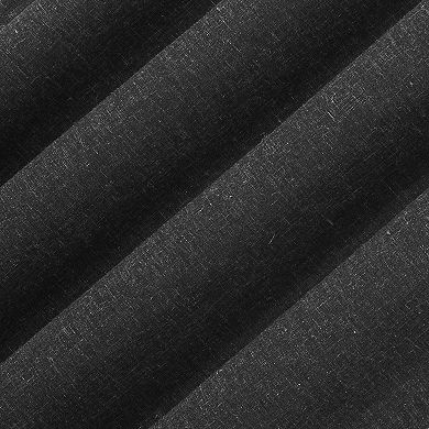 Sun Zero Treviso Linen Blend Magnetic Closure 100% Blackout Back Tab Curtain Panel