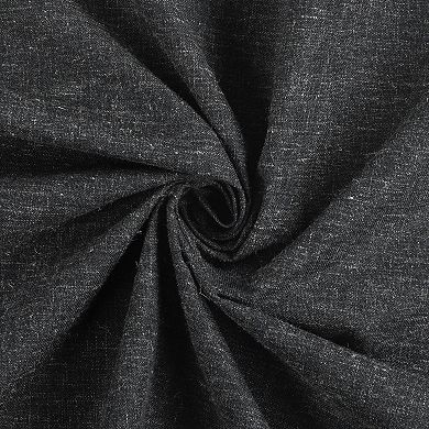 Sun Zero Treviso Linen Blend Magnetic Closure 100% Blackout Back Tab Curtain Panel