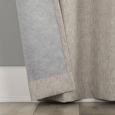 Sun Zero Aldwin Slub Texture Magnetic Closure 100% Blackout Grommet Curtain Panel