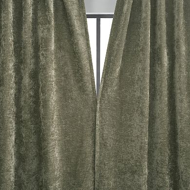 Sun Zero Isidora Velvet Magnetic Closure 100% Blackout Grommet Curtain Panel