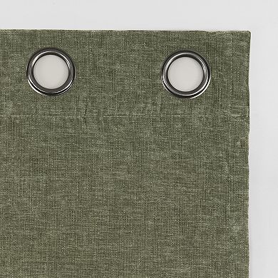 Sun Zero Isidora Velvet Magnetic Closure 100% Blackout Grommet Curtain Panel