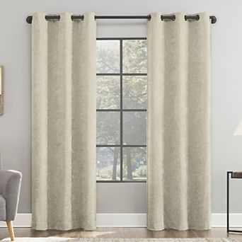 Sun Zero Isidora Velvet Magnetic Closure 100% Blackout Grommet Curtain Panel