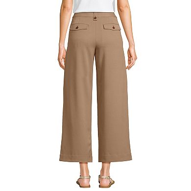 Women's Lands' End Soft Polish High Rise Wide Leg Crop Pants