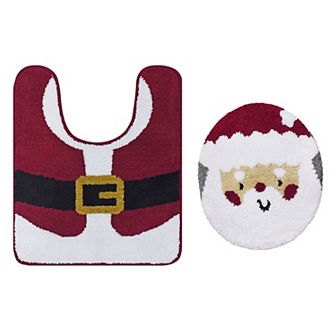 St. Nicholas Square® Santa Lid & Contour Bath Rug Set