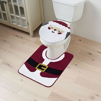 St. Nicholas Square® Santa Lid & Contour Bath Rug Set