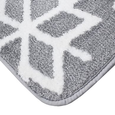 St. Nicholas Square® Metallic Snowflake Lid & Contour Bath Rug Set