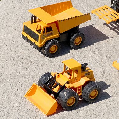 Mighty Wheels 2 Pack Dump Truck & Front Loader Construction Vehicle Set