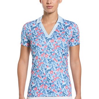 Women's Grand Slam Short Sleeve Floral Golf Polo