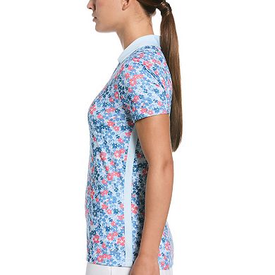 Women's Grand Slam Short Sleeve Floral Golf Polo