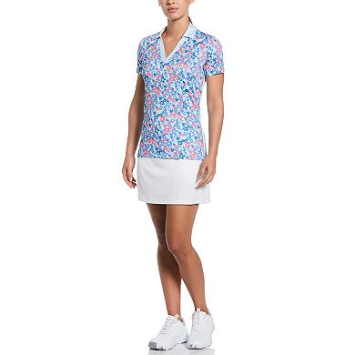 Women's Grand Slam Short Sleeve Floral Golf Polo