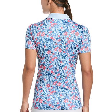 Women's Grand Slam Short Sleeve Floral Golf Polo