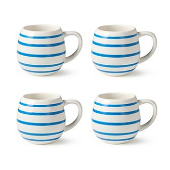 Certified International Dockside Red 4 pc Mugs