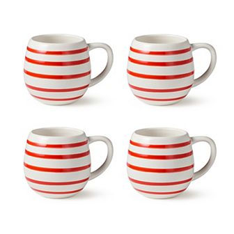 Certified International Dockside Red 4 pc Mugs