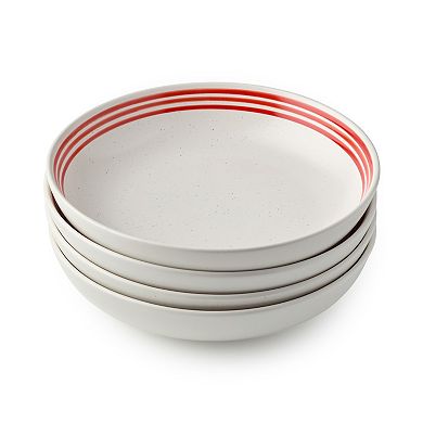 Certified International Dockside Red 4-pc. Soup Bowls