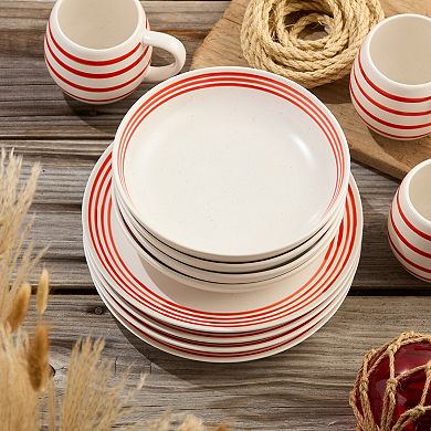 Certified International Dockside Red 4-pc. Soup Bowls