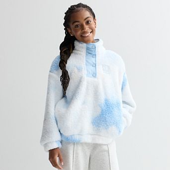 Girls 7-16 Limited Too Sherpa Quarter Snap Pullover