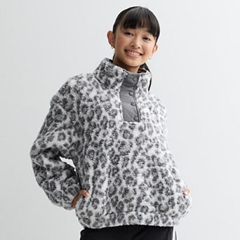 Girls 7-16 Limited Too Sherpa Quarter Snap Pullover