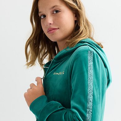 Girls 7-16 Limited Too Velour Full Zip Hoodie