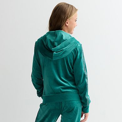 Girls 7-16 Limited Too Velour Full Zip Hoodie