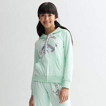 Girls 7-16 Limited Too Velour Full Zip Hoodie