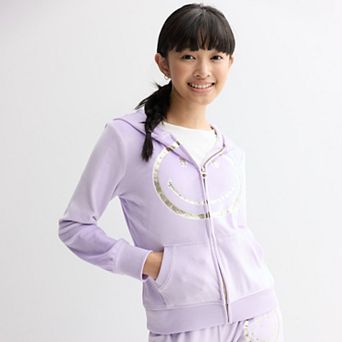 Girls 7-16 Limited Too Velour Full Zip Hoodie