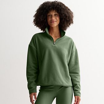 Petite Tek Gear® Micro Fleece Quarter-Zip Pullover