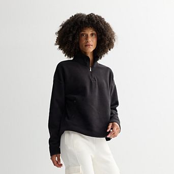 Petite Tek Gear® Micro Fleece Quarter-Zip Pullover