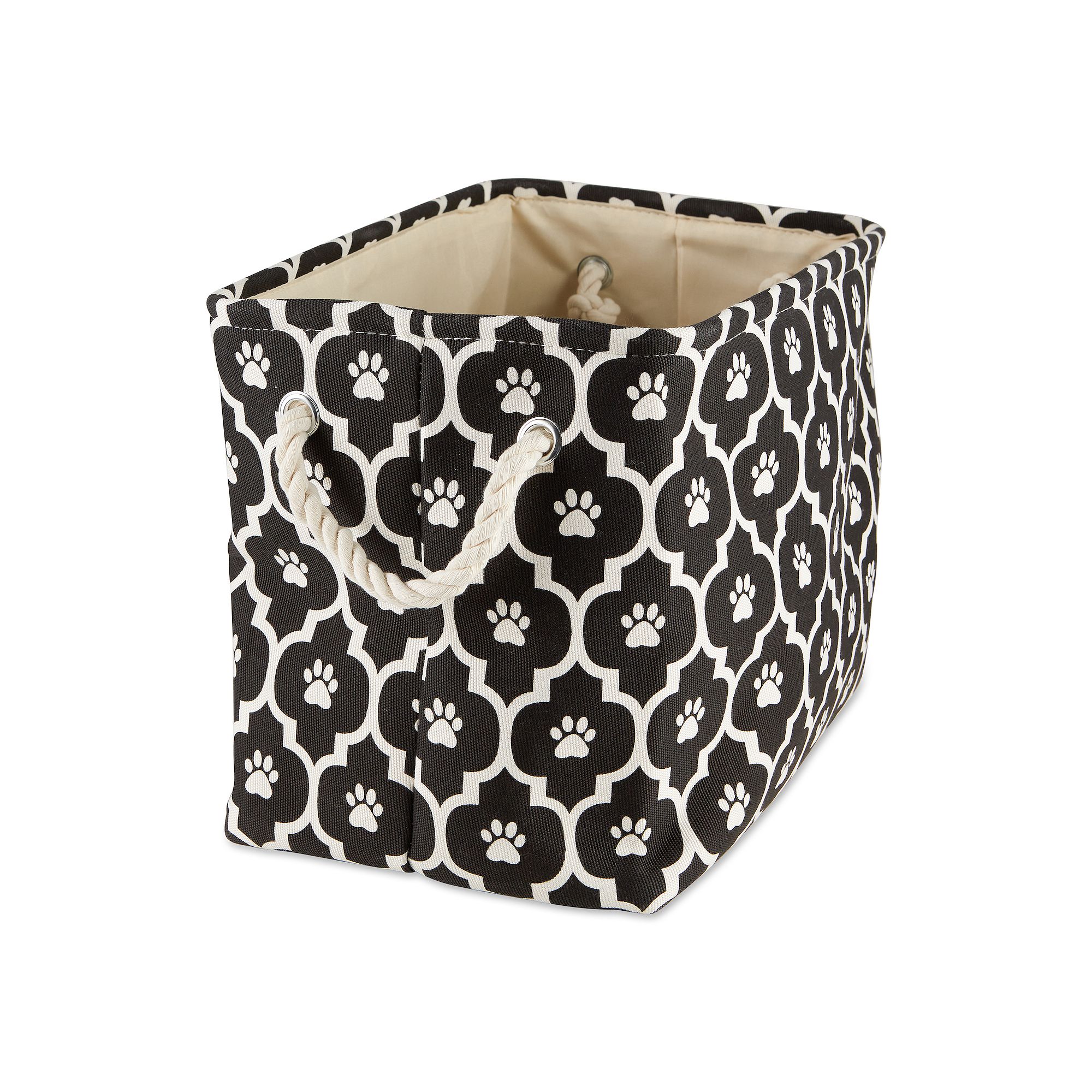 Bone Dry Lattice Pet Toy Bin, Black