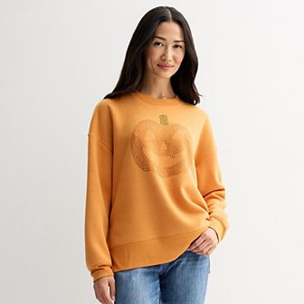Women's Fleece Jack-O-Lantern Graphic Pullover Sweatshirt