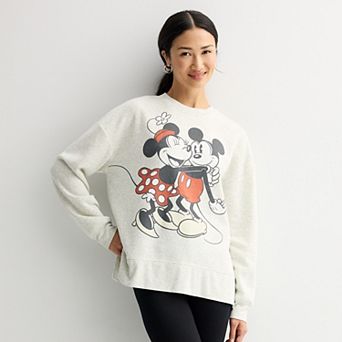 Disney's Mickey & Minnie Mouse Women's Fleece Hug Graphic Pullover Sweatshirt