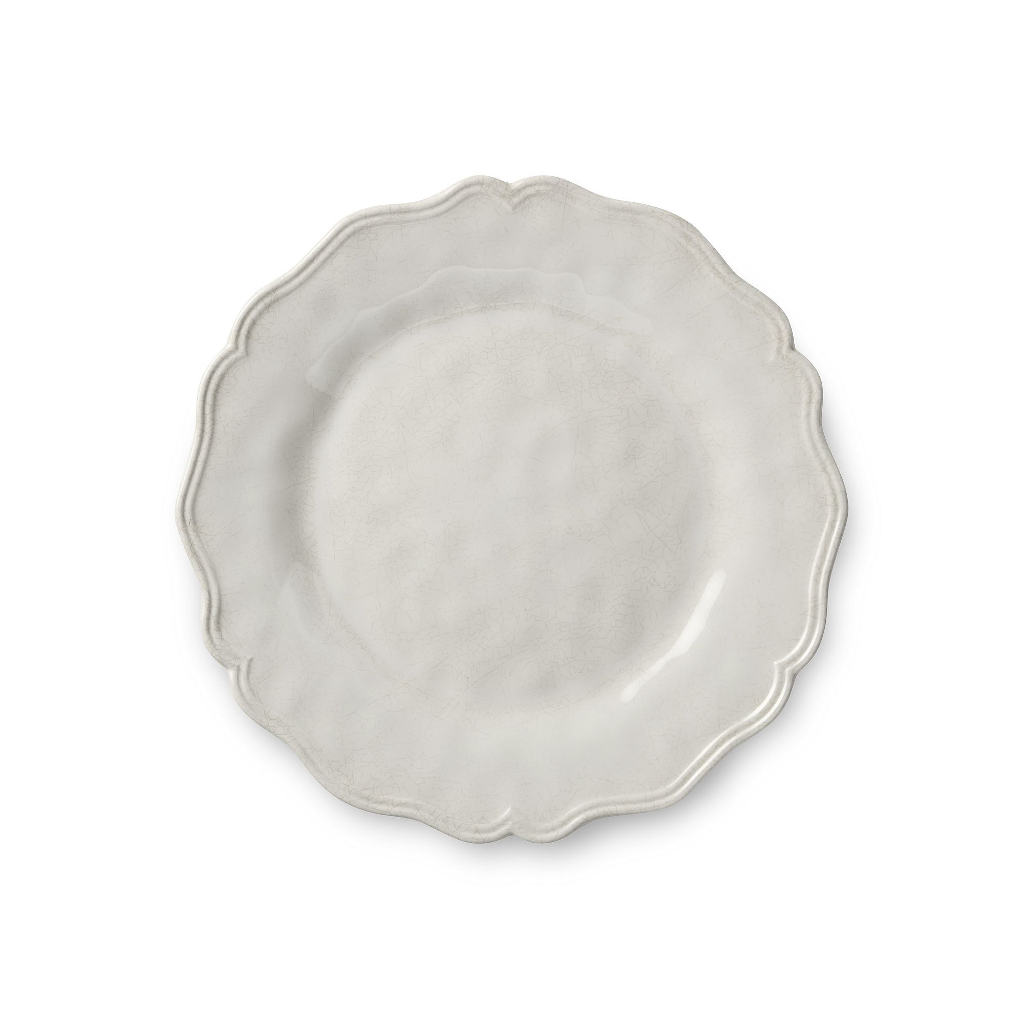 Certified International Isabella Crackle Teal 4-pc. Dinner Plates, Ivory