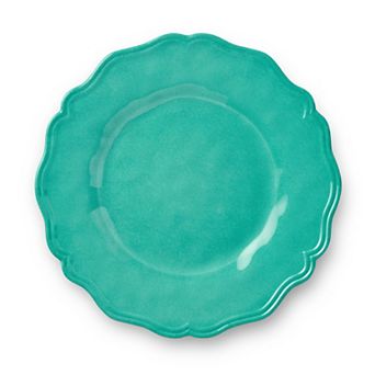 Certified International Isabella Crackle Teal 4 pc Dinner Plates