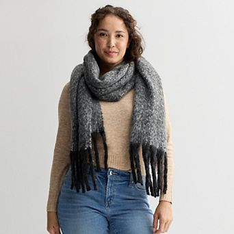 Women's Sonoma Goods For Life® Heathered Noodle Fringe Scarf