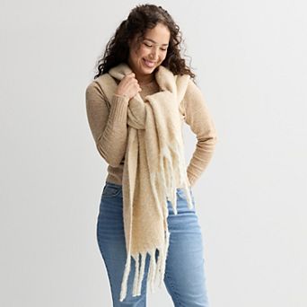 Women's Sonoma Goods For Life® Heathered Noodle Fringe Scarf