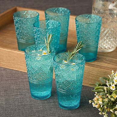 Certified International Victoria Green 6-pc. Ice Tea Glasses