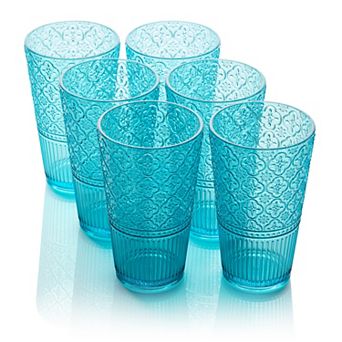 Certified International Victoria Green 6 pc Ice Tea Glasses