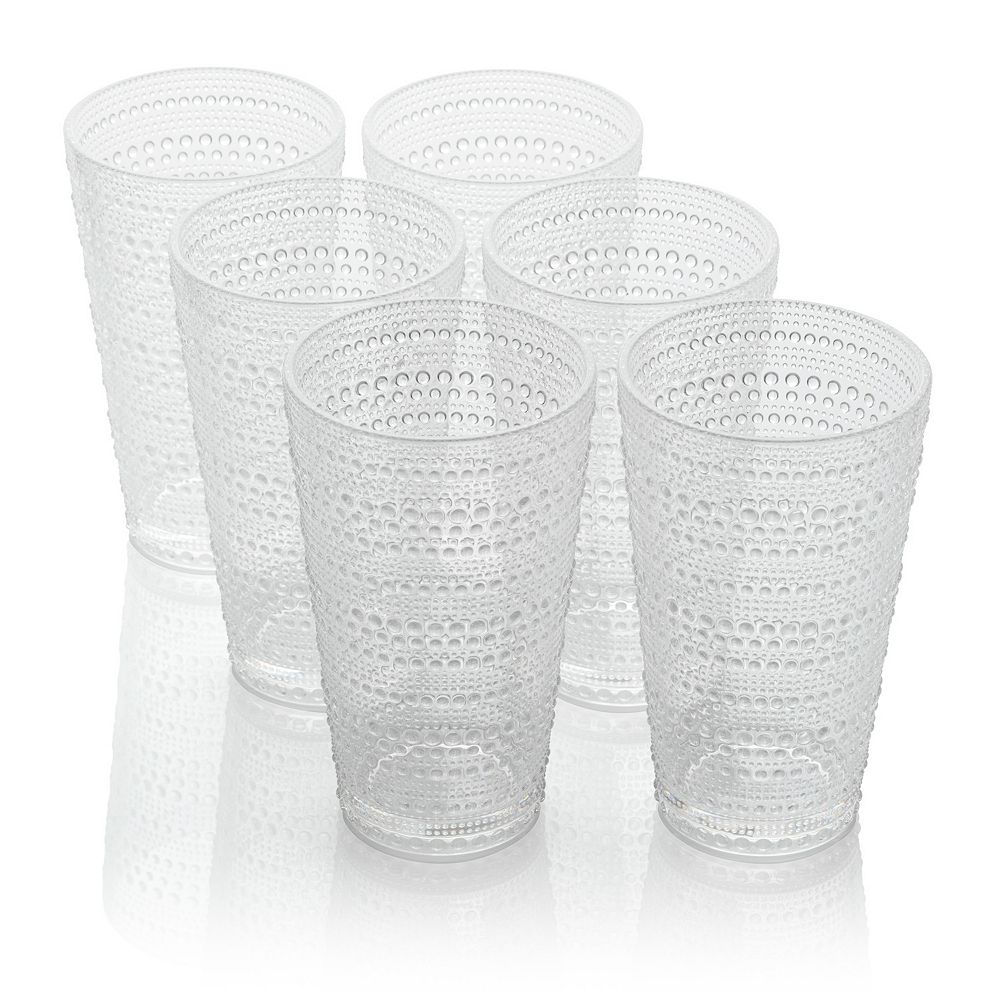 Certified International Sante Fe Orange 6-pc. Ice Tea Glasses - Clear