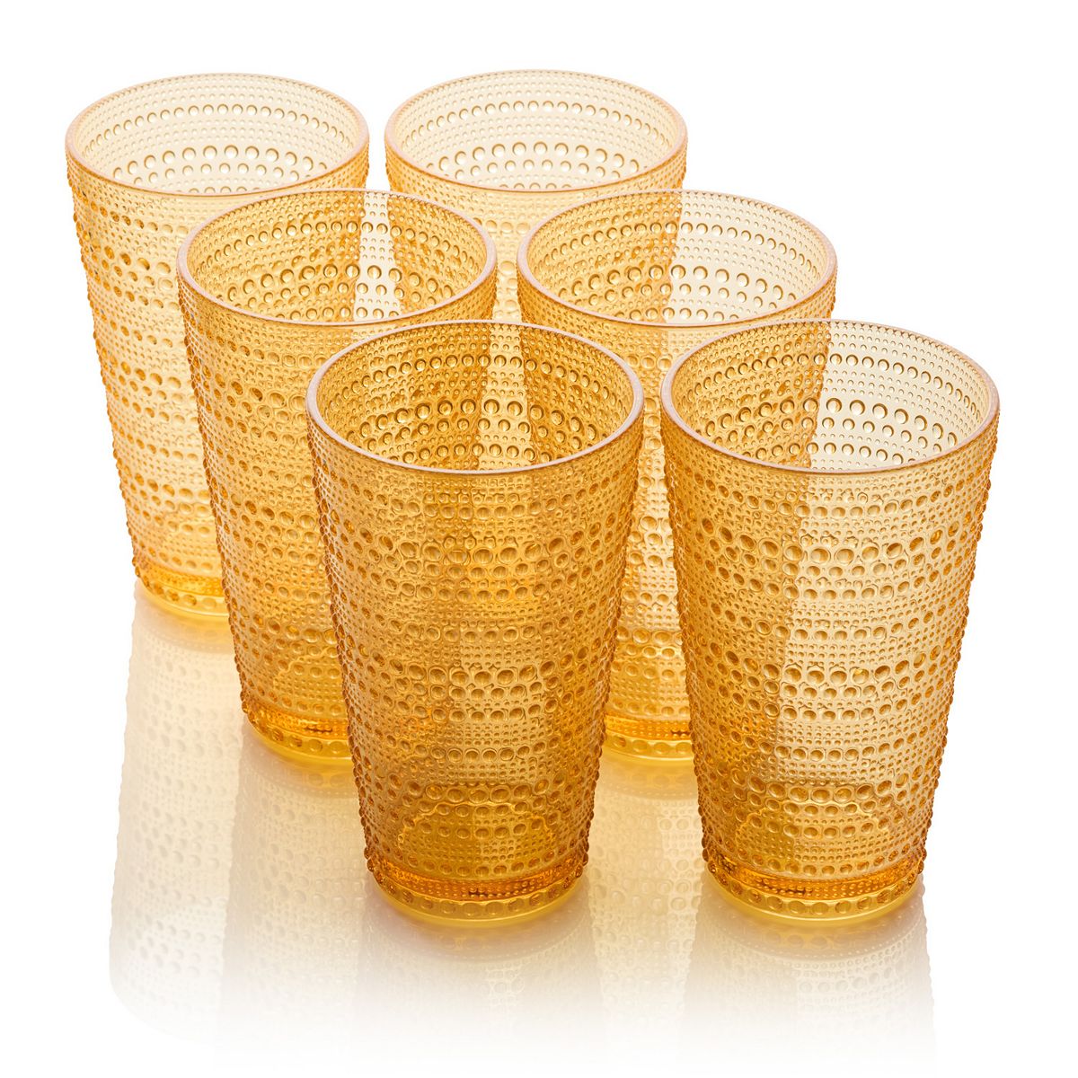 Certified International Sante Fe Orange 6-pc. Ice Tea Glasses - Orange