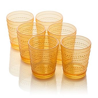 Certified International Sante Fe Orange 6 pc DOF Glasses