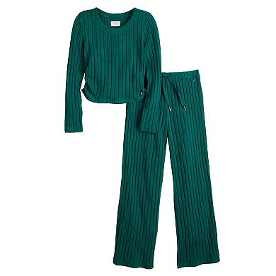 Girls 7-16 Limited Too 2-pc. Hacci Long Sleeve Top & Pants Set