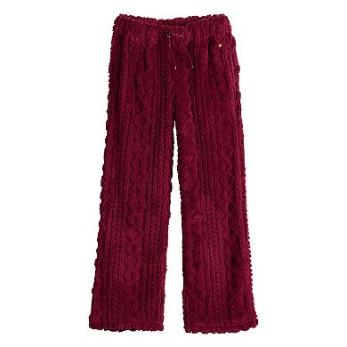 Girls 7-16 Limited Too Cable Sherpa Wide Leg Pants