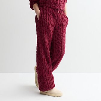 Girls 7-16 Limited Too Cable Sherpa Wide Leg Pants