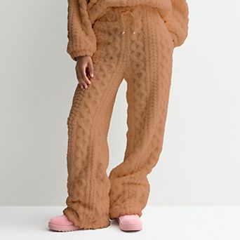 Girls 7-16 Limited Too Cable Sherpa Wide Leg Pants