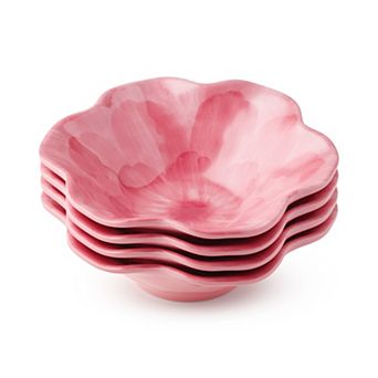 Certified International Wild Flower Pink 4 pc AP Bowls