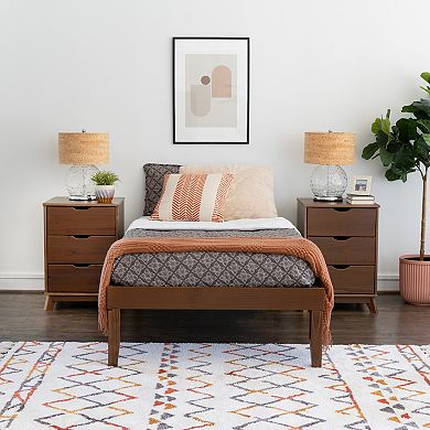 Linon Polly Bed & 2 Nightstands 3-pc. Bedroom Furniture Set